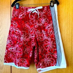 Urban pipeline men 30 x 10. 5 unlined board shorts cargo Velcro / tie waist EUC